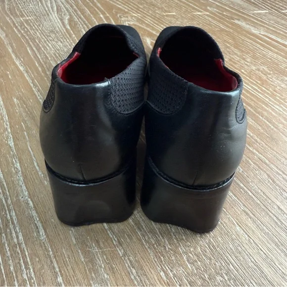 Donald J. Pliner Alice Black Dot Square Toe Chunky Block Heel Loafer Women's 8.5 - Picture 6 of 10